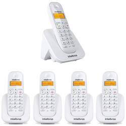 Kit Telefone Sem Fio Ts 3110 4 Ramais Ts 3111 Branco Intelbras