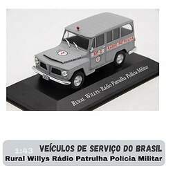 Miniatura em Metal 1:43 Rural Willys Rádio Patrulha Polícia Militar
