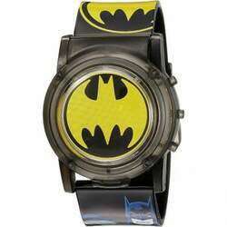 Relógio de Quartzo Digital para Crianças de 5 até 15 Anos, Accutime Batman, Preto