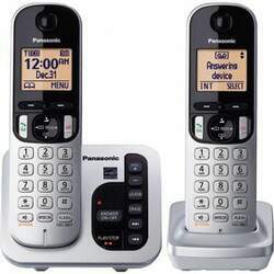 Telefone sem fio Expansível com Secretária Eletrônica e Identificador de Chamadas, 2 Aparelhos, Panasonic DECT 6 0