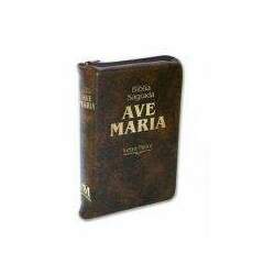 Bíblia Sagrada Ave-Maria - Letra Maior - Marrom Zíper