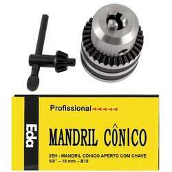 Mandril Cônico Med 5/8 Com Chave - Pesado 1 0 a 16mm - Encaixe B18 - 2EH