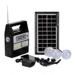 Kit Placa Solar e Acessórios Ecosoli - 3 Lâmpadas, Rádio e Carregador Celular