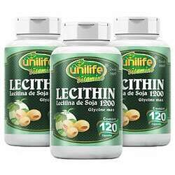 Lecithin - Óleo de Lecitina de Soja Kit com 3 - 360 Cápsulas (700mg) - Unilife