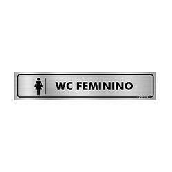 Placa Identificação - WC Feminino - Aluminio