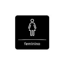 Placa Identificação - WC Feminino - Acrilico