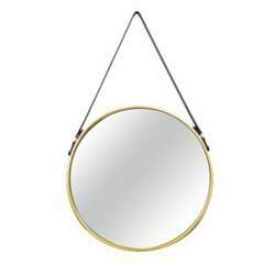 Espelho em Metal Dourado 45,5cm