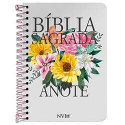 Bíblia Anote Espiral Primavera NVI Letra Normal Com Espaço Para Anotações