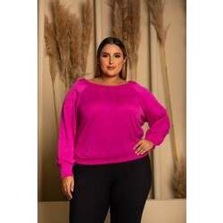 Blusa Crochet Gabrielle Pink Plus Size