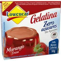 Gelatina Em Pó Lowcucar Zero 10Gr Morango