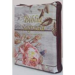 Bíblia média com harpa - capa com zíper
