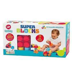 Brinquedo Educativo Super Blocks Blocos De Montar Calesita 39 peças 007