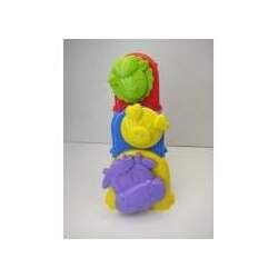 Brinquedo Educativo Colorido Anima Cubos Sacola 3 Peças Empilháveis Calesita