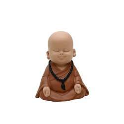 Enfeite Buda Marrom Meditando Médio