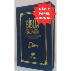 Bíblia sagrada slim revista e corrigida