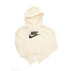Blusão Nike Moletom Feminino Sportswear Club Fleece Crop Dq5850-113 Amarelo