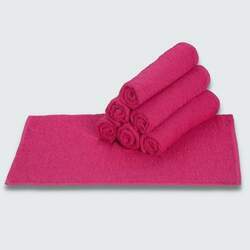 Kit 10 Toalha Manicure para Salão de Beleza 28x45cm 100% Algodão - Pink