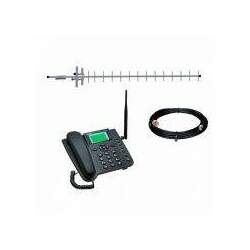 Kit Celular De Mesa Rural Aquario Quadriband Antena 15dbi