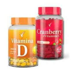 Kit Cranberry 60 cápsulas - 30 dias Vitamina D 30 cápsulas - 30 dias E-book