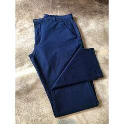 Calça de Sarja Azul Marinho Plus Size 001032