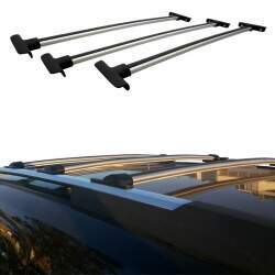 Travessa rack de teto larga anodizada Trailblazer 2013 a 2024 fixação original kit 3 peças
