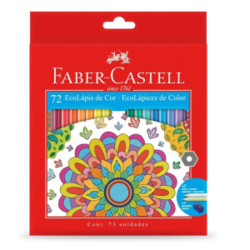 Lápis de Cor EcoLápis 72 Cores Faber Castell