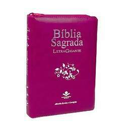 Bíblia Sagrada RC Letra Gigante Com Zíper e índice - Vinho
