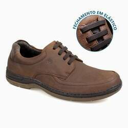Sapato Anatomic Gel 1009 Rustico Conhaque