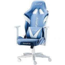 AutoFull Cadeira Gamer Ergonômica com Encosto Alta e Apoio Lombar e Cabeça, Azul