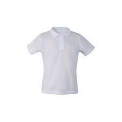 Camisa Polo Infantil Poliéster Branca - 1