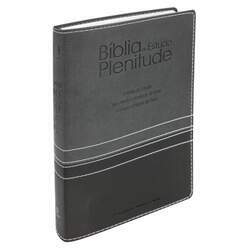 Bíblia de Estudo Plenitude RA - Preta e Cinza