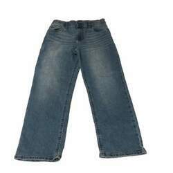 Calça jeans elastano estonada listras 8 anos