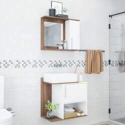 Conjunto Banheiro com 2 Portas e Espelho BBN 13 - BRV Móveis