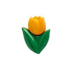 Botão Infantil Tulipa Amarelo 12 un