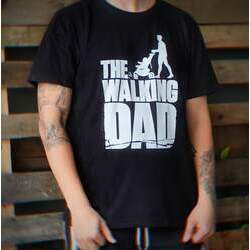 Camiseta Unissex Masculina The Walking Dad The Walking Dead (Preta) Camisa Geek - CD