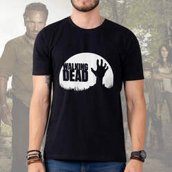 Camiseta Unissex Masculina Zombie: The Walking Dead (Preta) Camisa Geek - CD