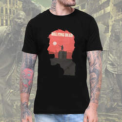 Camiseta Unissex Masculina Zombie Poster: The Walking Dead (Preta) Camisa Geek - CD