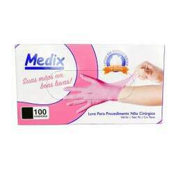 Luva Nutrílica (Rosa - Sem pó) - Medix