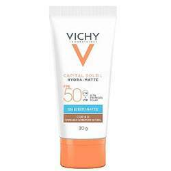 Vichy Capital Soleil Hydra-Matte Protetor Solar Facial FPS50 Cor 4 0 30g