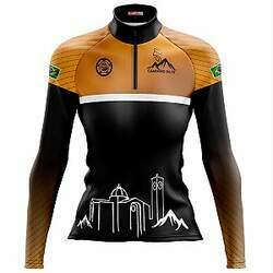 Camisa Ciclismo MTB Feminina Pro Tour Caminho da Fé Dry Fit Proteção UV 50