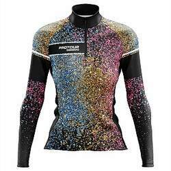Camisa Ciclismo MTB Feminina Pro Tour Glitter Dry Fit Proteção UV 50