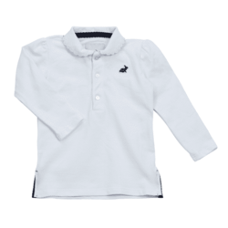 Camisa Polo em Piquet Branca
