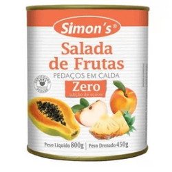 Salada de Frutas em Calda Sem Adição de Açúcar Vegano Simon's Fruteria 450g