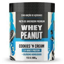 Pasta De Amendoim Premium Cookies 'N Cream 600g - Whey Peanut (Val 23/05/2024)