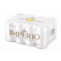 Pack com 12 Cervejas Império Puro Malte Tipo Pilsen Lata 269ml