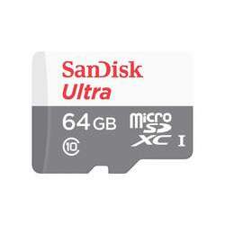Cartao de Memoria 64GB Micro SDHC SanDisk Classe 10 Ultra UHS-I com Adaptador - SDSQUNR-064G-GN3MA