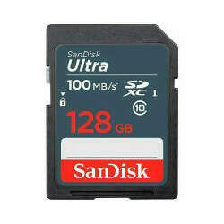 Cartão de Memória SDXC SanDisk Ultra 128GB UHS-I 100MB/s