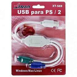 CONVERSOR USB MACHO PARA PS2 FEMEA XT-569 XTRAD