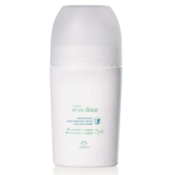 Desodorante Roll-on Erva Doce 75ml Erva Doce - Natura As fragrâncias favoritas dos antitranspirantes, além de perfumar, evit