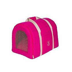 Bolsa De Transporte Pet Woof Classic Lazzy Grid Pink
